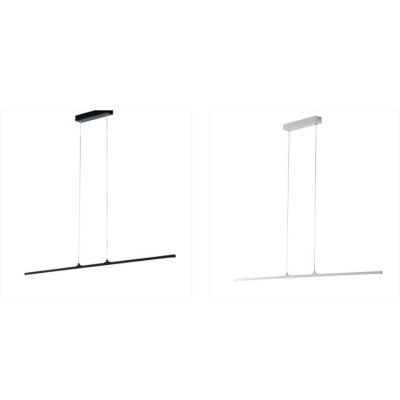 SOSPENSIONE LINEARE LUNGHEZZA 100 CM IN METALLO BIANCO O NERO LED 29W LUCE 3000K-4000K MODERNA