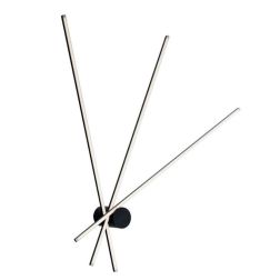 PLAFONIERA APPLIQUE IN METALLO BIANCO O NERO LED 27W LUCE 3000K-4000K CON 3 BACCHETTE ORIENTABILI MODERNA