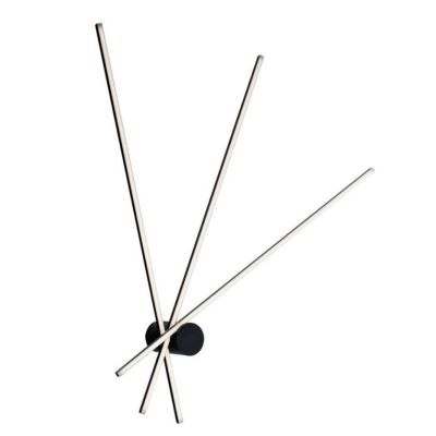 PLAFONIERA APPLIQUE IN METALLO BIANCO O NERO LED 27W LUCE 3000K-4000K CON 3 BACCHETTE ORIENTABILI MODERNA