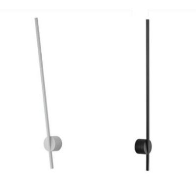 APPLIQUE LED 9W IN METALLO BIANCO O NERO LUCE INDIRETTA 3000K-4000K CON BACCHETTA ORIENTABILE MODERNA