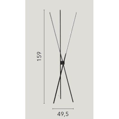 PIANTANA TREPPIEDI LED 31W IN METALLO BIANCO O NERO LUCE CCT 3000K-4000K ALTEZZA 160 CM DESIGN MODERNO