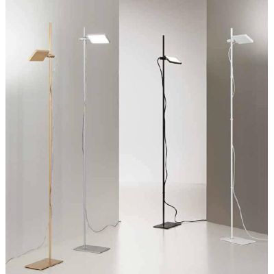 BOOK PIANTANA CON LUCE ORIENTABILE LED 18W LUCE 3000K IN ALLUMINIO 4 COLORI ALTEZZA 180 CM MODERNA