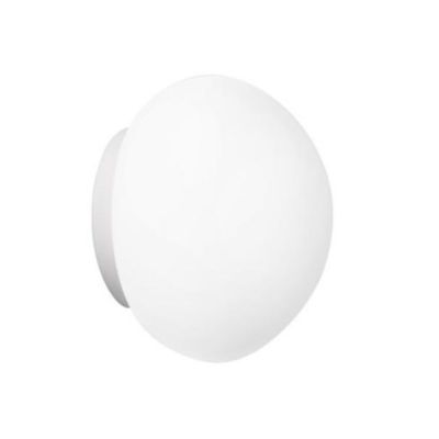 NIVES PLAFONIERA MODERNA IN VETRO BIANCO IP44 D23 CM LAMPADINA ATTACCO E27