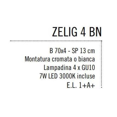 ZELIG 4 BINARIO IN METALLO BIANCO,NERO O CROMO DIREZIONABILE CON LAMPADINE LED Illuminando - Cristalensi Shop Online