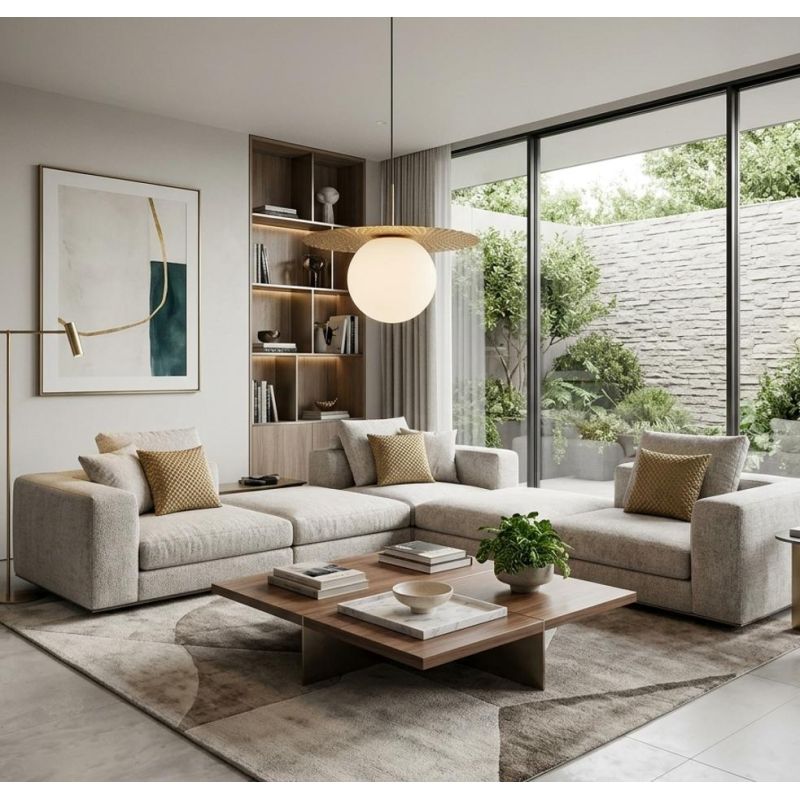 SOSPENSIONE SINGOLA D45 CM METALLO ORO O NERO CON SFERA IN VETRO BIANCO LAMPADINA ATTACCO E27 MODERNA