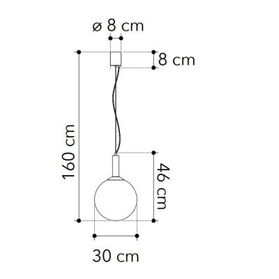 SOSPENSIONE SINGOLA IN METALLO ORO CON SFERA IN VETRO BIANCO LAMPADINA ATTACCO E27 DESIGN MODERNO