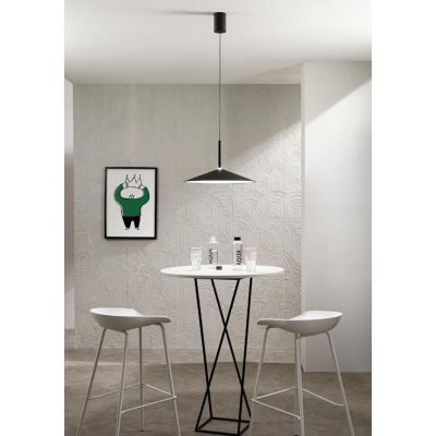 KHAN SOSPENSIONE IN METALLO 4 COLORI D48 CM LED 18W LUCE CCT 2700K-3200K-4000K DESIGN MODERNO