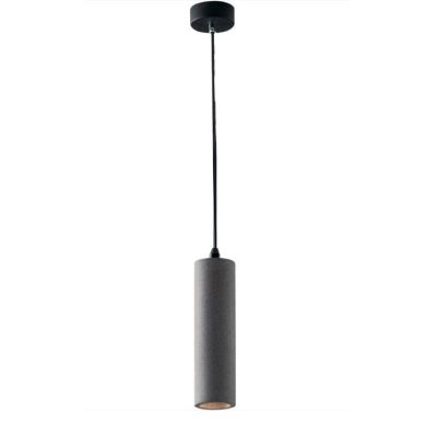 KRUK SOSPENSIONE TUBOLARE IN CEMENTO GRIGIO O MATTONE LAMPADINA ATTACCO GU10 DESIGN MODERNO