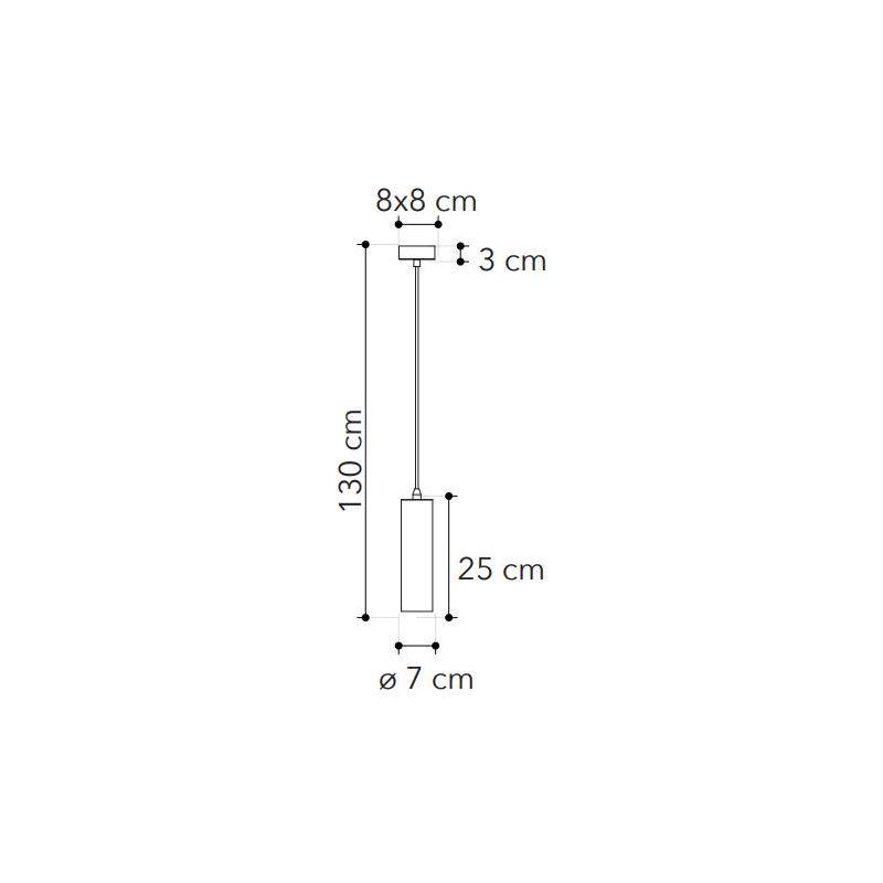 KRUK SOSPENSIONE TUBOLARE IN CEMENTO GRIGIO O MATTONE LAMPADINA ATTACCO GU10 DESIGN MODERNO