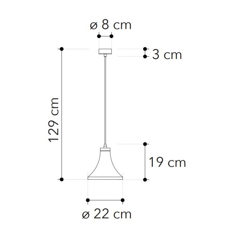 ANDO SOSPENSIONE A CAMPANA IN CEMENTO GRIGIO D22 CM LAMPADINA ATTACCO E27 DESIGN MODERNO