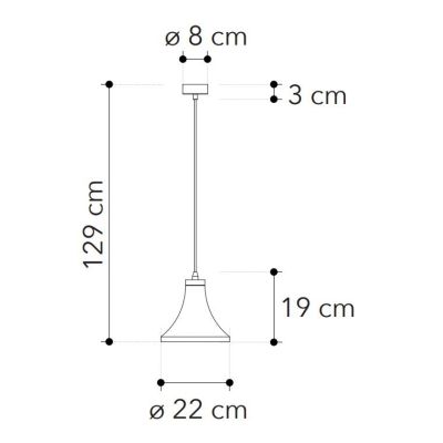 ANDO SOSPENSIONE A CAMPANA IN CEMENTO GRIGIO D22 CM LAMPADINA ATTACCO E27 DESIGN MODERNO