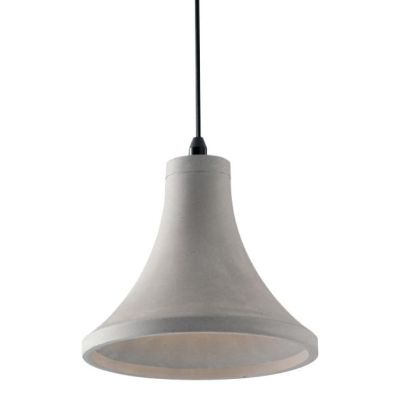 ANDO SOSPENSIONE A CAMPANA IN CEMENTO GRIGIO D22 CM LAMPADINA ATTACCO E27 DESIGN MODERNO