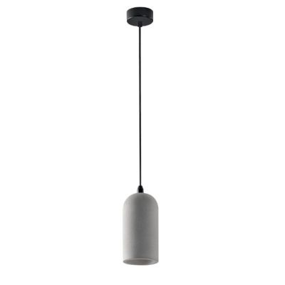 SOSPENSIONE A CILINDRO IN CEMENTO GRIGIO D10 CM LAMPADINA ATTACCO E27 DESIGN MODERNO