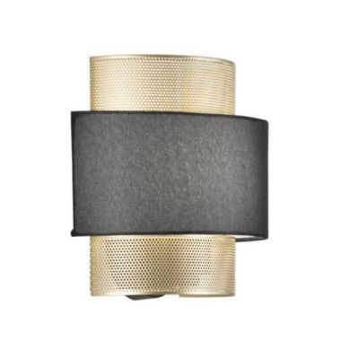 LAMPADA DA PARETE IN METALLO NERO/ORO CON LAMPADINA ATTACCO E27 DESIGN MODERNO