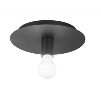 STRIKE PLAFONIERA APPLIQUE ROTONDA D25 CM IN METALLO BIANCO, NERO, ORO LAMPADINA A VISTA ATTACCO E27