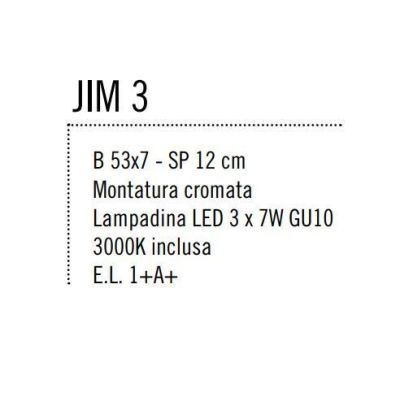 JIM BINARIO CROMO 3 LUCI CON SFERE ORIENTABILI A LED INCLUSO E SOSTITUIBILE Illuminando - Cristalensi Shop Online