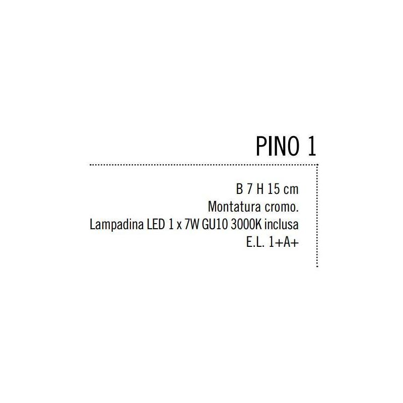 PINO 1 FARETTO CON LUCE ORIENTABILE IN METALLO CROMO ATTACCO GU10 LAMPADINA INCLUSA Illuminando - Cristalensi Shop Online