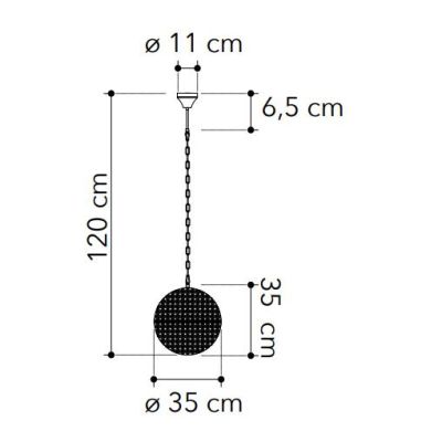 PLANET SOSPENSIONE A SFERA CROMO 2 MISURE CON DIFFUSORE IN OTTAGONI DI CRISTALLO LAMPADINE ATTACCO G9