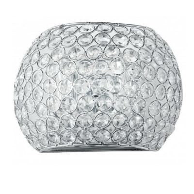 APPLIQUE IN METALLO CROMO CON DIFFUSORE IN OTTAGONI DI CRISTALLO LAMPADINE ATTACCO G9 MODERNA