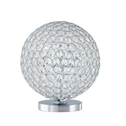 LAMPADA DA TAVOLO IN METALLO CROMO CON DIFFUSORE IN OTTAGONI DI CRISTALLO LAMPADINE ATTACCO G9 MODERNA 2