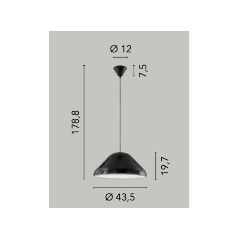NAMEKO LAMPADARIO A SOSPENSIONE IN METALLO 4 COLORI E 2 MISURE MODERNA LAMPADINA ATTACCO E27