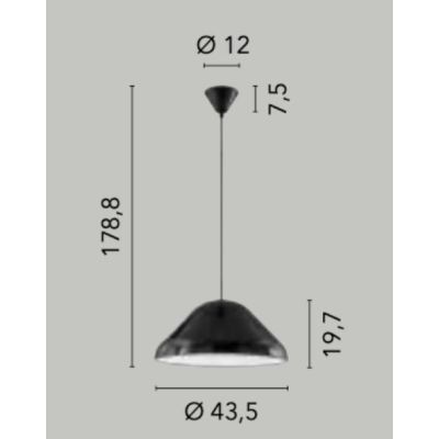 NAMEKO LAMPADARIO A SOSPENSIONE IN METALLO 4 COLORI E 2 MISURE MODERNA LAMPADINA ATTACCO E27