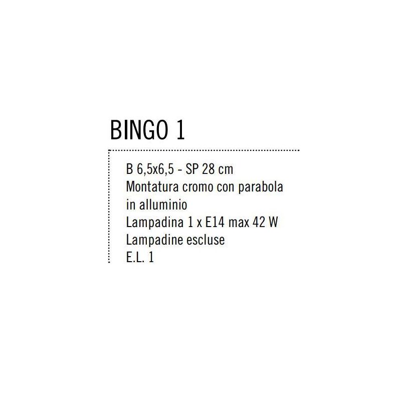 BINGO FARETTO CON BRACCIO FLESSIBILE Illuminando - Cristalensi Shop Online