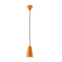 LAMPADARIO A SOSPENSIONE IN METALLO NERO,BEIGE,ARANCIO E KAKY MODERNO LAMPADINA ATTACCO E27 2