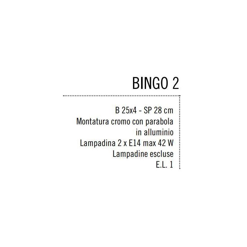 BINGO BINARIO 2 SPOT A BRACCIO FLESSIBILE Illuminando - Cristalensi Shop Online