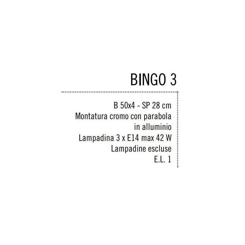 BINGO BINARIO 3 SPOT A BRACCIO FLESSIBILE Illuminando - Cristalensi Shop Online