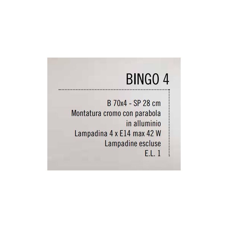 BINGO BINARIO 4 SPOT A BRACCIO FLESSIBILE Illuminando - Cristalensi Shop Online