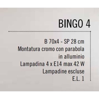 BINGO BINARIO 4 SPOT A BRACCIO FLESSIBILE Illuminando - Cristalensi Shop Online