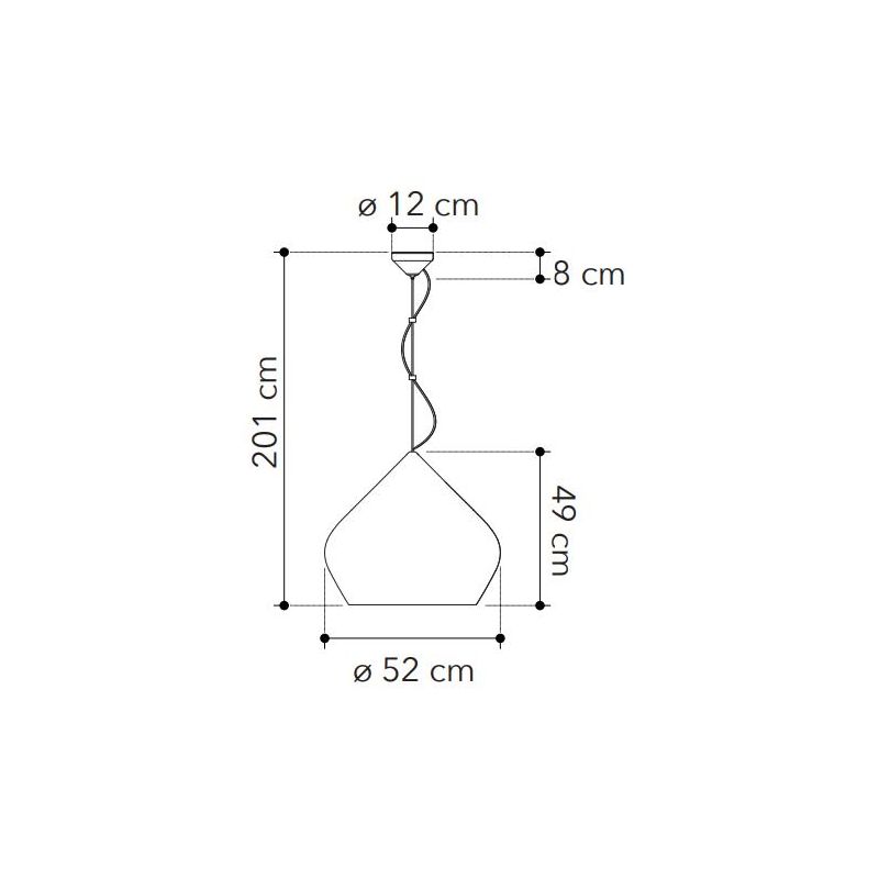 THOLOS SOSPENSIONE SINGOLA IN METALLO DI 6 COLORI D52 CM MODERNA LAMPADINA ATTACCO E27