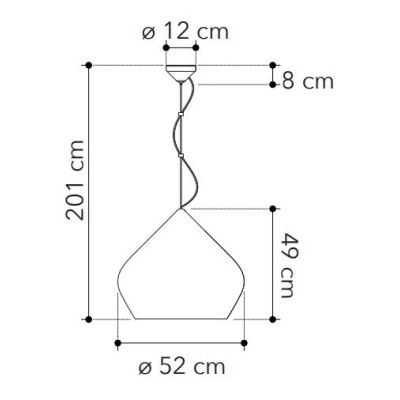 THOLOS SOSPENSIONE SINGOLA IN METALLO DI 6 COLORI D52 CM MODERNA LAMPADINA ATTACCO E27