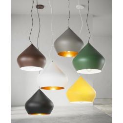 THOLOS SOSPENSIONE SINGOLA IN METALLO DI 6 COLORI D52 CM MODERNA LAMPADINA ATTACCO E27