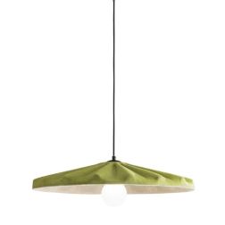 WIMBLEDON SOSPENSIONE CON PARALUME IN FELTRO BLU,VERDE O GRIGIO D69 CM LAMPADINA ATTACCO E27 MODERNA 2
