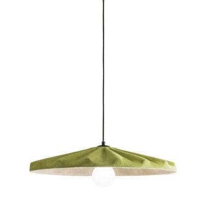 WIMBLEDON SOSPENSIONE CON PARALUME IN FELTRO BLU,VERDE O GRIGIO D69 CM LAMPADINA ATTACCO E27 MODERNA
