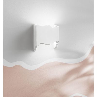 HEKLA  APPLIQUE IN GESSO VERNICIABILE LAMPADINA ATTACCO G9 DESIGN MODERNO