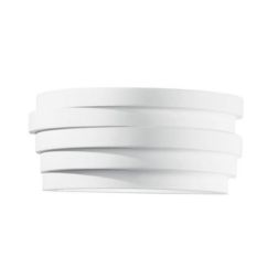FLOW  APPLIQUE IN GESSO VERNICIABILE BIEMISSIONE DI LUCE LAMPADINA ATTACCO E27 DESIGN MODERNO 2