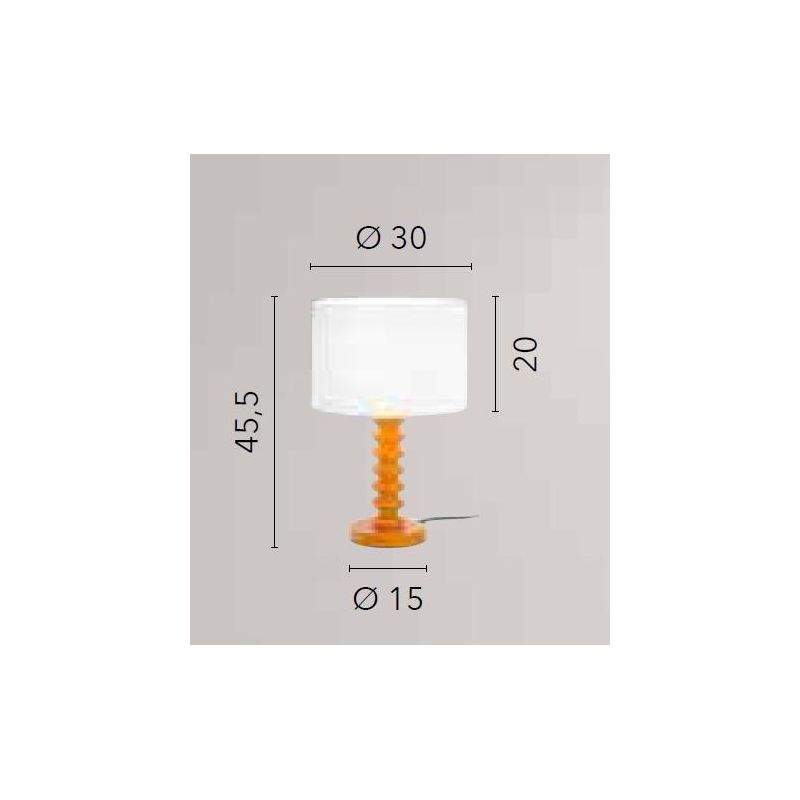SULTAN LAMPADA DA TAVOLO CON BASE IN METALLO 5 COLORI E PARALUME TESSUTO BIANCO LAMPADINA ATTACCO E27