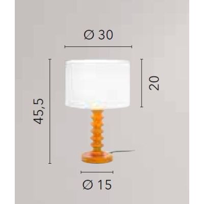 SULTAN LAMPADA DA TAVOLO CON BASE IN METALLO 5 COLORI E PARALUME TESSUTO BIANCO LAMPADINA ATTACCO E27