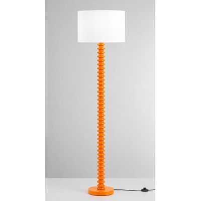 PIANTANA CON STRUTTURA IN METALLO 5 COLORI E PARALUME TESSUTO BIANCO LAMPADINA ATTACCO E27 MODERNA