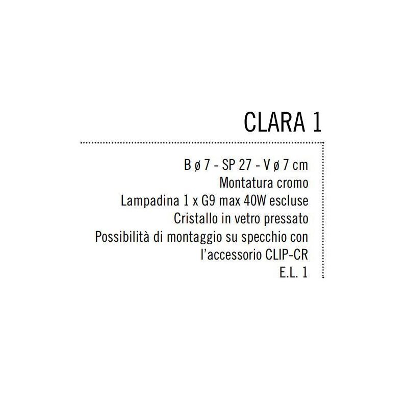 CLARA PARETE/SOFFITTO CON BRACCIO FLESSIBILE Illuminando - Cristalensi Shop Online