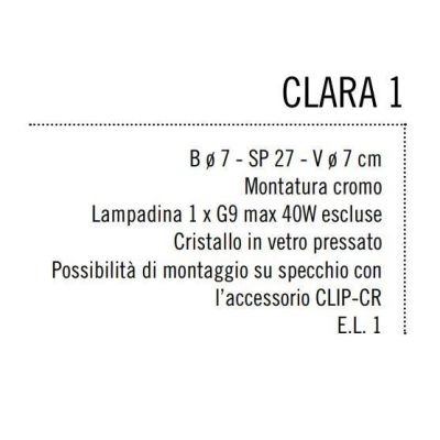 CLARA PARETE/SOFFITTO CON BRACCIO FLESSIBILE Illuminando - Cristalensi Shop Online