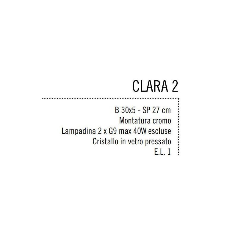 CLARA 2 PARETE/SOFFITTO CON BRACCIO FLESSIBILE Illuminando - Cristalensi Shop Online