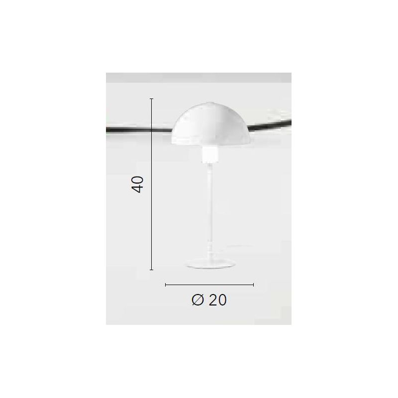 LAMPADA DA TAVOLO IN METALLO 5 COLORI  H40 CM DESIGN MODERNO LAMPADINA ATTACCO E27