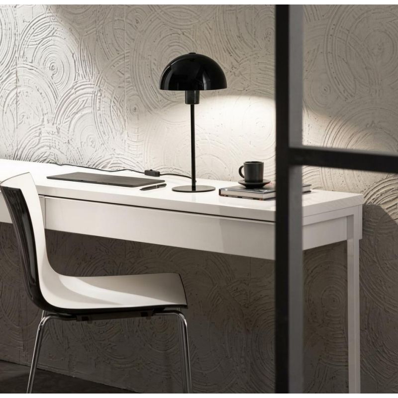 LAMPADA DA TAVOLO IN METALLO 5 COLORI  H40 CM DESIGN MODERNO LAMPADINA ATTACCO E27