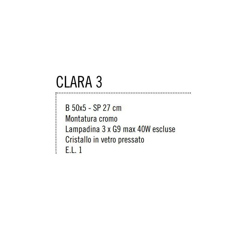 CLARA 3 PARETE/SOFFITTO CON BRACCIO FLESSIBILE Illuminando - Cristalensi Shop Online