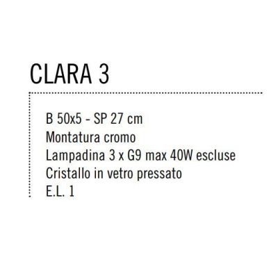 CLARA 3 PARETE/SOFFITTO CON BRACCIO FLESSIBILE Illuminando - Cristalensi Shop Online