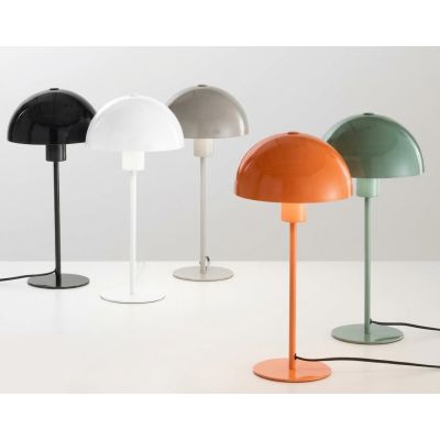 LAMPADA DA TAVOLO IN METALLO 5 COLORI  H40 CM DESIGN MODERNO LAMPADINA ATTACCO E27
